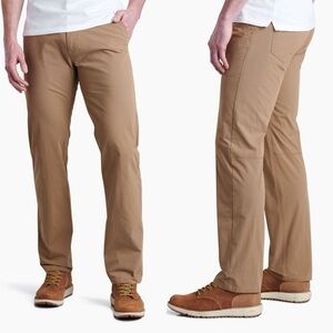 Kuhl Slax Pants Men’s 38x32 Stretch Hiking Chino Outdoor Casual Dark Khaki NICE